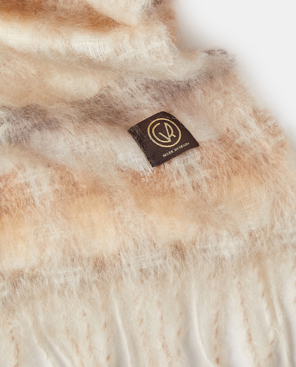 Cachecol Mistura Lã - Cru Bege-3