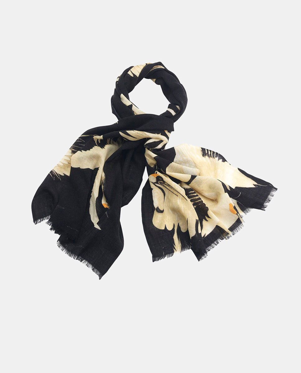 Écharpe de Lã Cegonha - Preto Preto-1