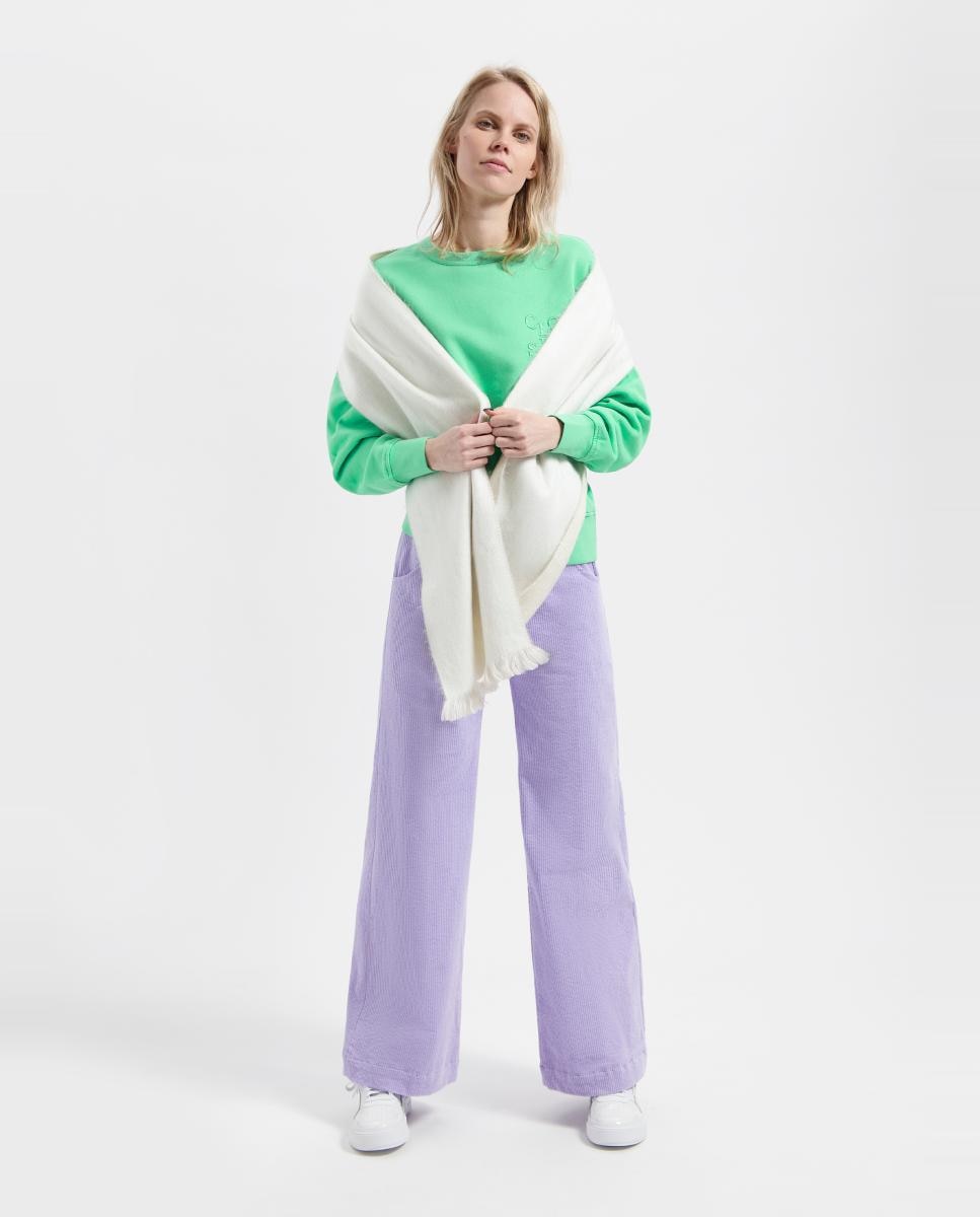 Cachecol Duplo Liso Creme-2