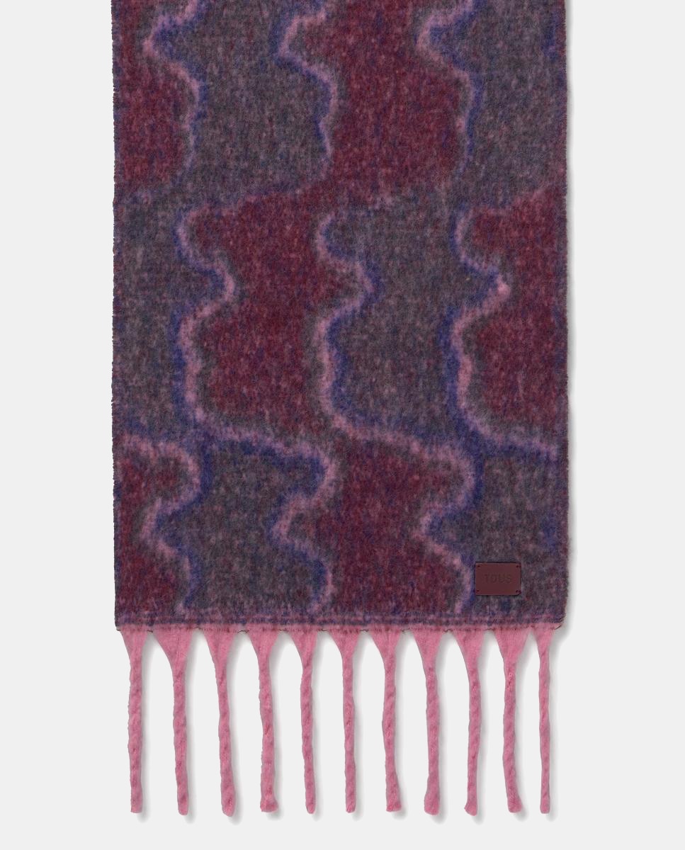 Cachecol Grande Bear Waves. Cinzento-escuro-2