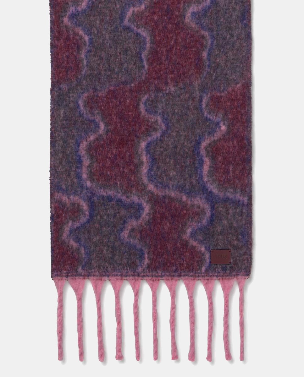 Cachecol Grande Bear Waves. Cinzento-escuro-2