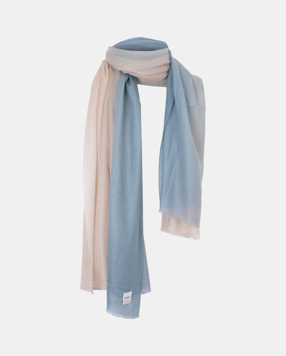 Estola de Caxemira Azul-claro-2