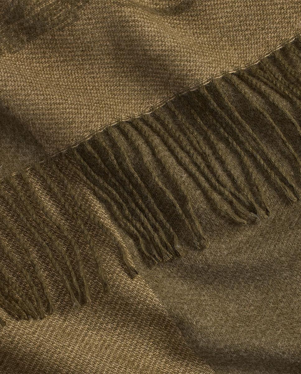 Cachecol com Estampado de Bridas em Logótipo LRL. Castanho-escuro-5