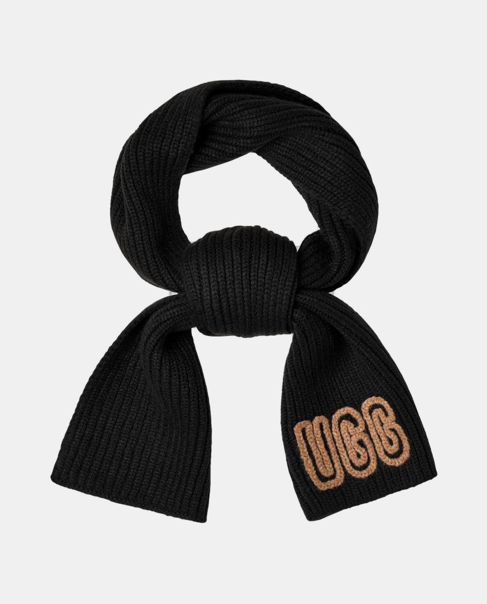 Imagen 1 de Bufanda canalé logo CHUNKY CRAFTED RIB SCARF - UGG - Negro Negro