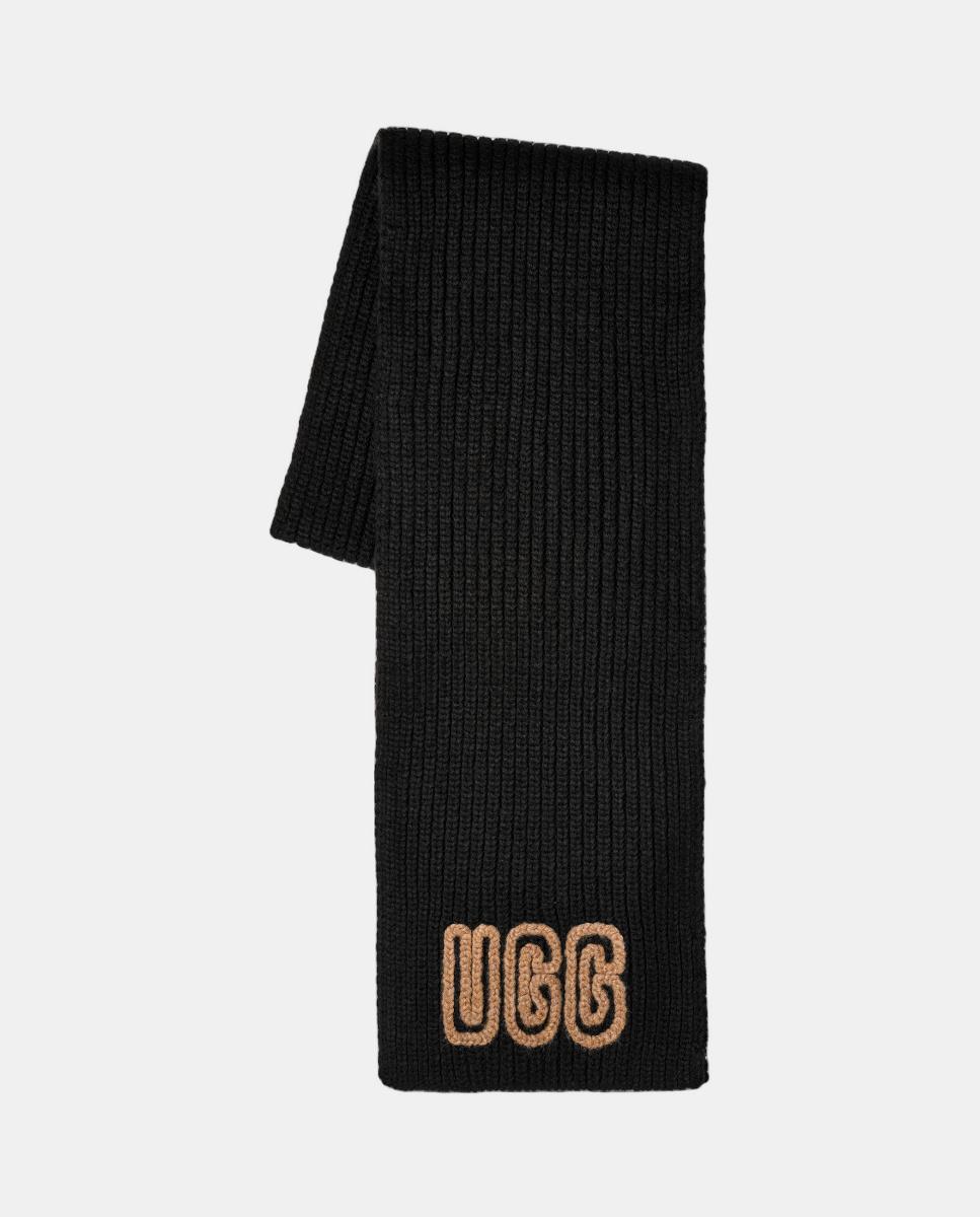 Imagen 2 de Bufanda canalé logo CHUNKY CRAFTED RIB SCARF - UGG - Negro Negro