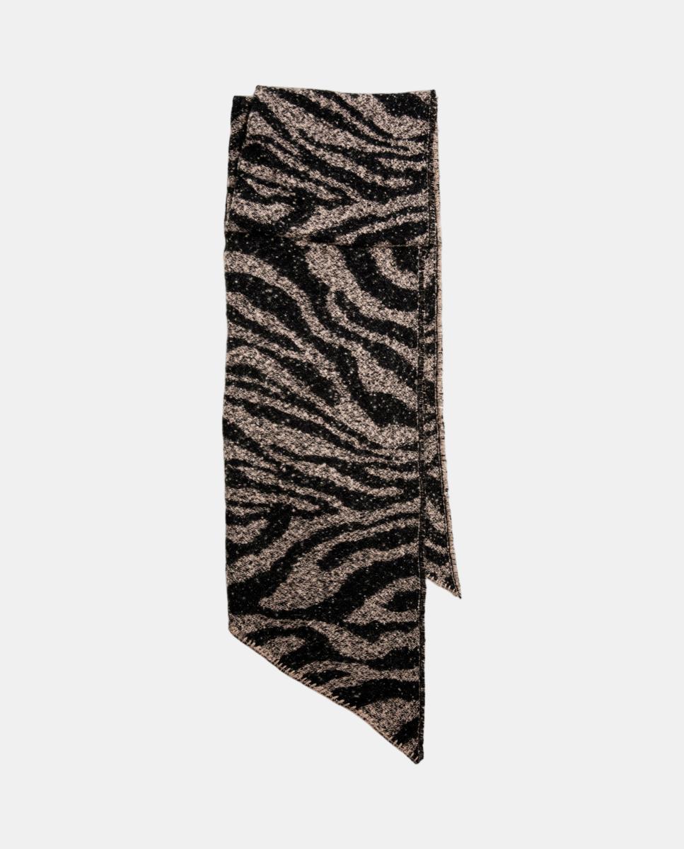 Imagen 3 de Bufanda larga animal print - Pieces - Beige Beige