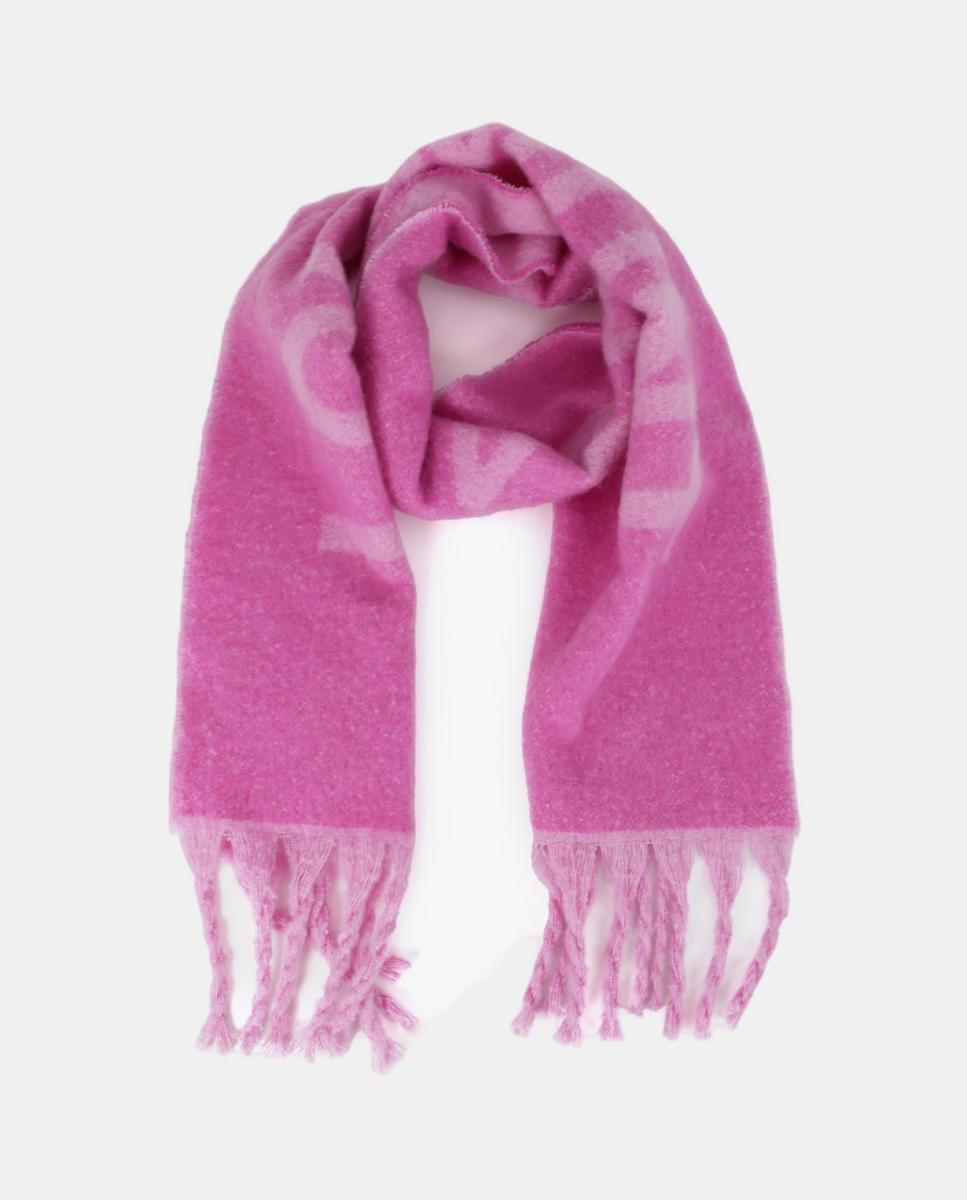 Bufanda reversible con logotipo - Lola Casademunt - Rosa Rosa-3