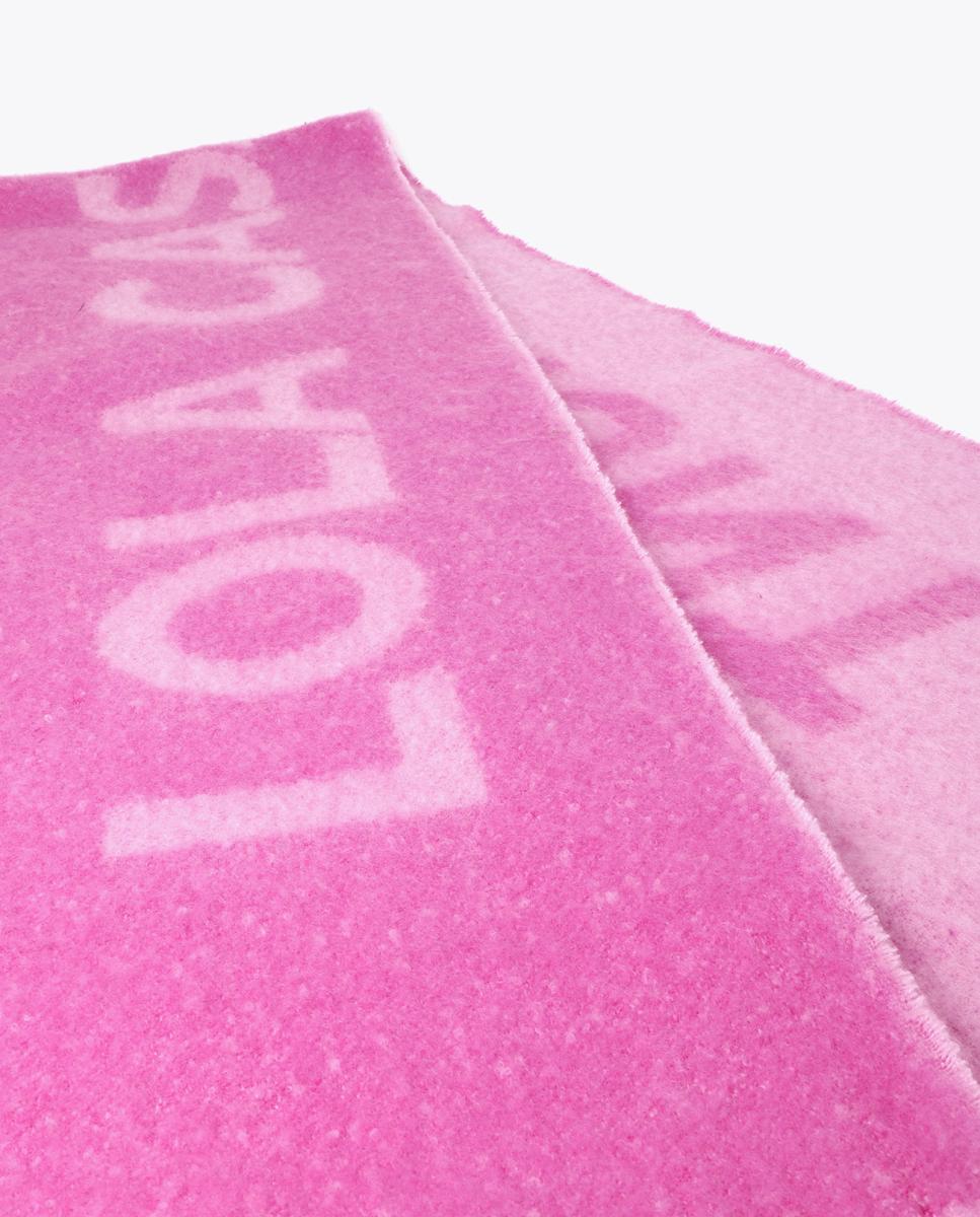 Bufanda reversible con logotipo - Lola Casademunt - Rosa Rosa-4