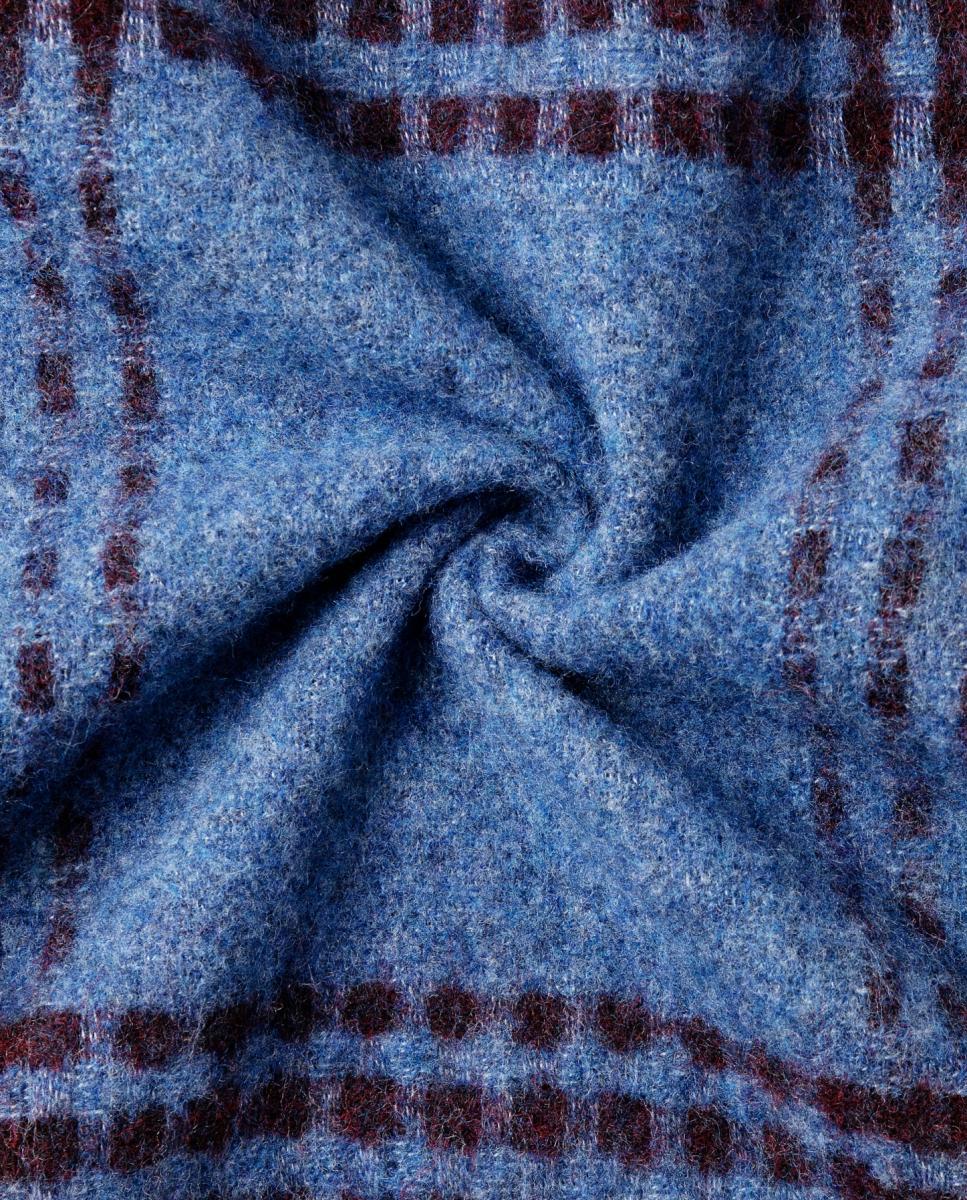Bufanda en tejido cuadros con flecos - Pepe Jeans - Azul Azul-2