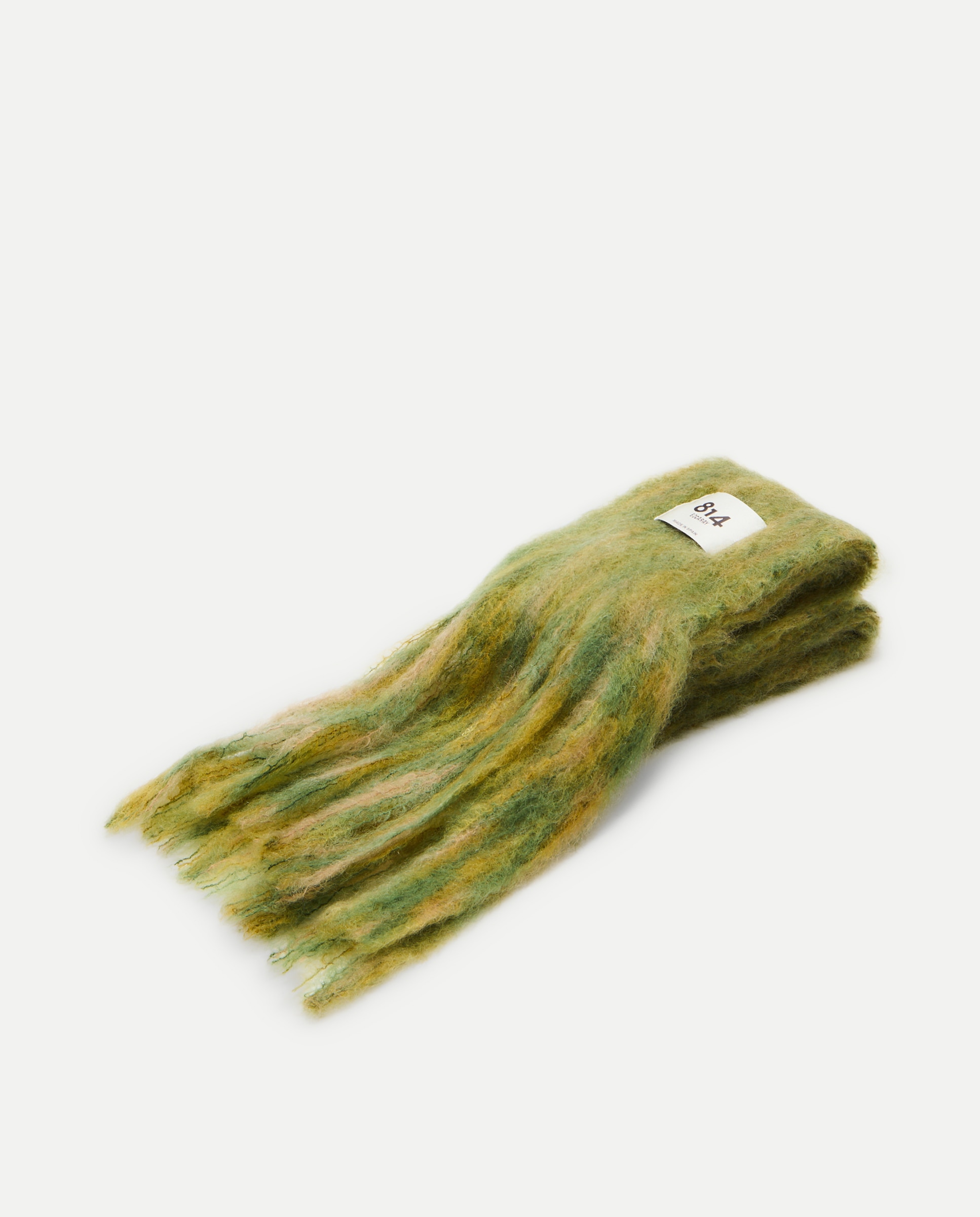Cachecol de Mohair Verde Azeitona-2