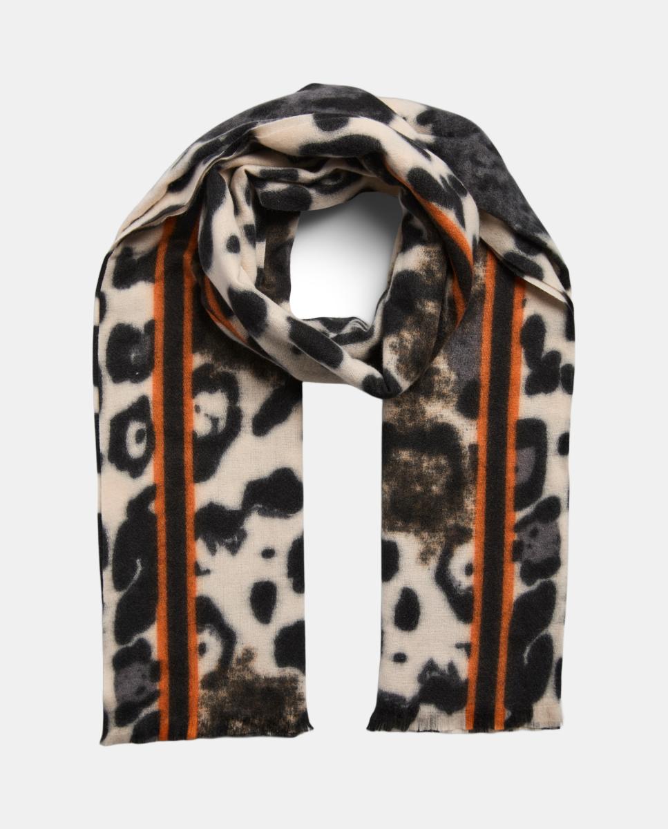 Bufanda fina de leopardo - Pieces - Naranja Naranja-1