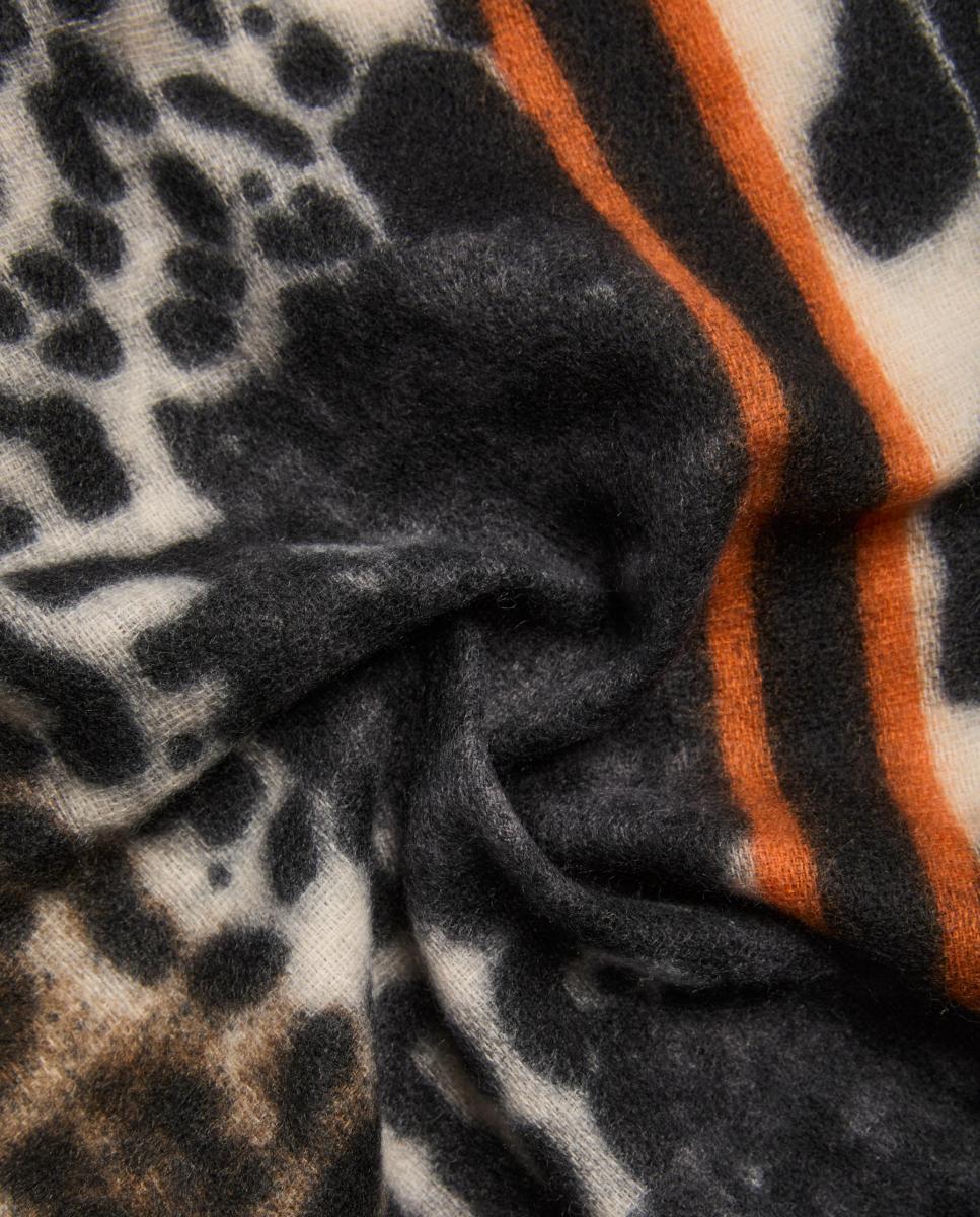 Bufanda fina de leopardo - Pieces - Naranja Naranja-3