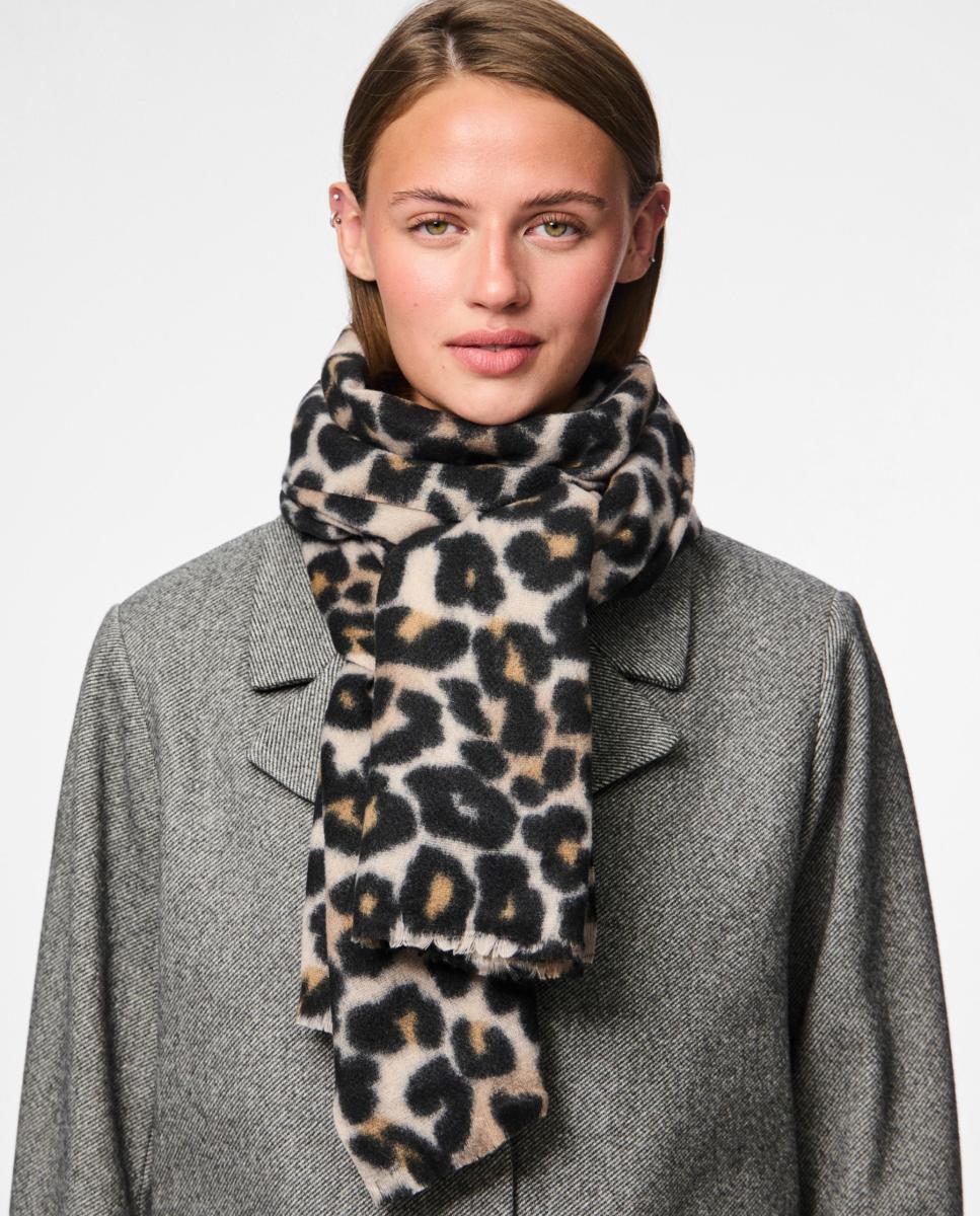 Bufanda fina de leopardo - Pieces - Negro Negro-3