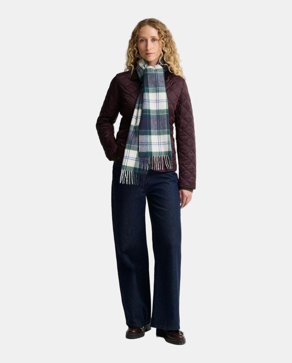 Bufanda de cuadros con flecos - Barbour - Verde Verde-2