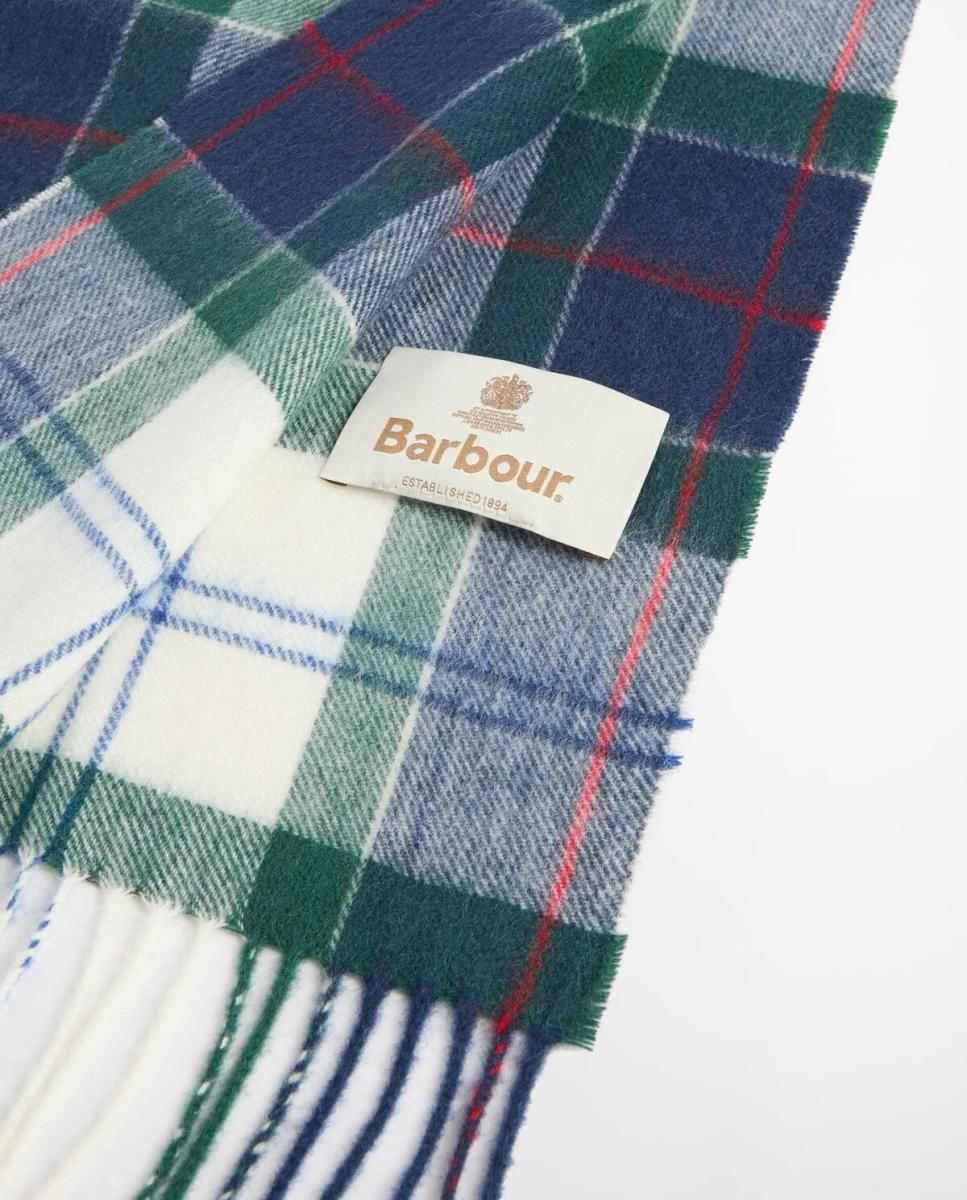 Bufanda de cuadros con flecos - Barbour - Verde Verde-3