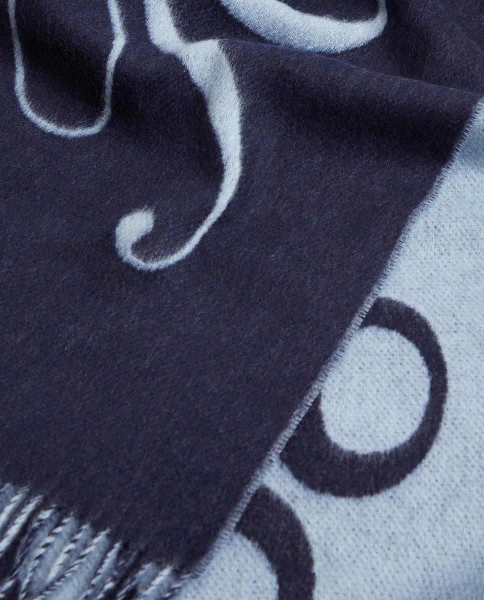 Bufanda de mujer con firma Tommy Hilfiger - Azul marino Azul marino-3