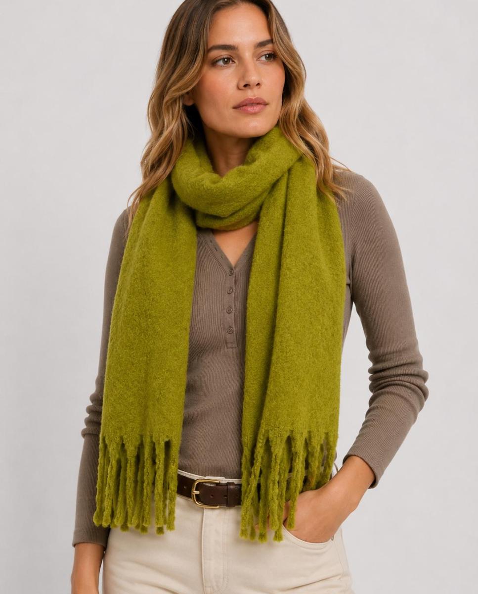 Imagen 2 de Bufanda larga de mujer - Pieces - Verde Verde