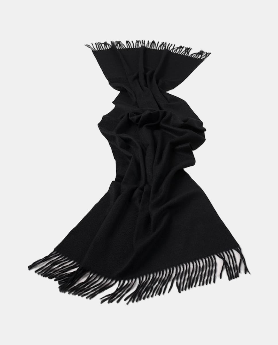 Estola de Caxemira com Franjas Preto-2