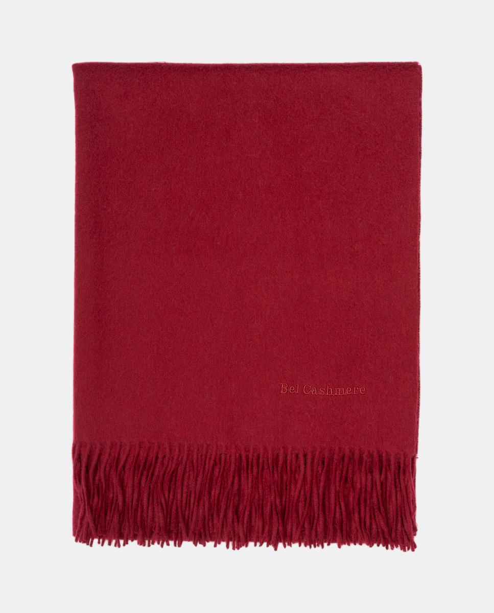 Imagen 0 de Estola de cashmere con flecos Granate