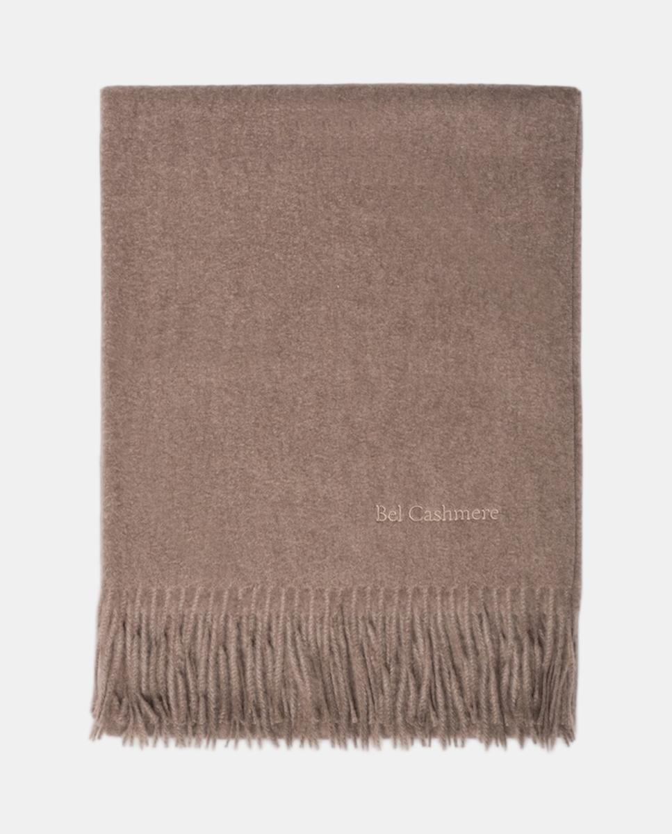 Imagen 0 de Estola de cashmere con flecos Marrón