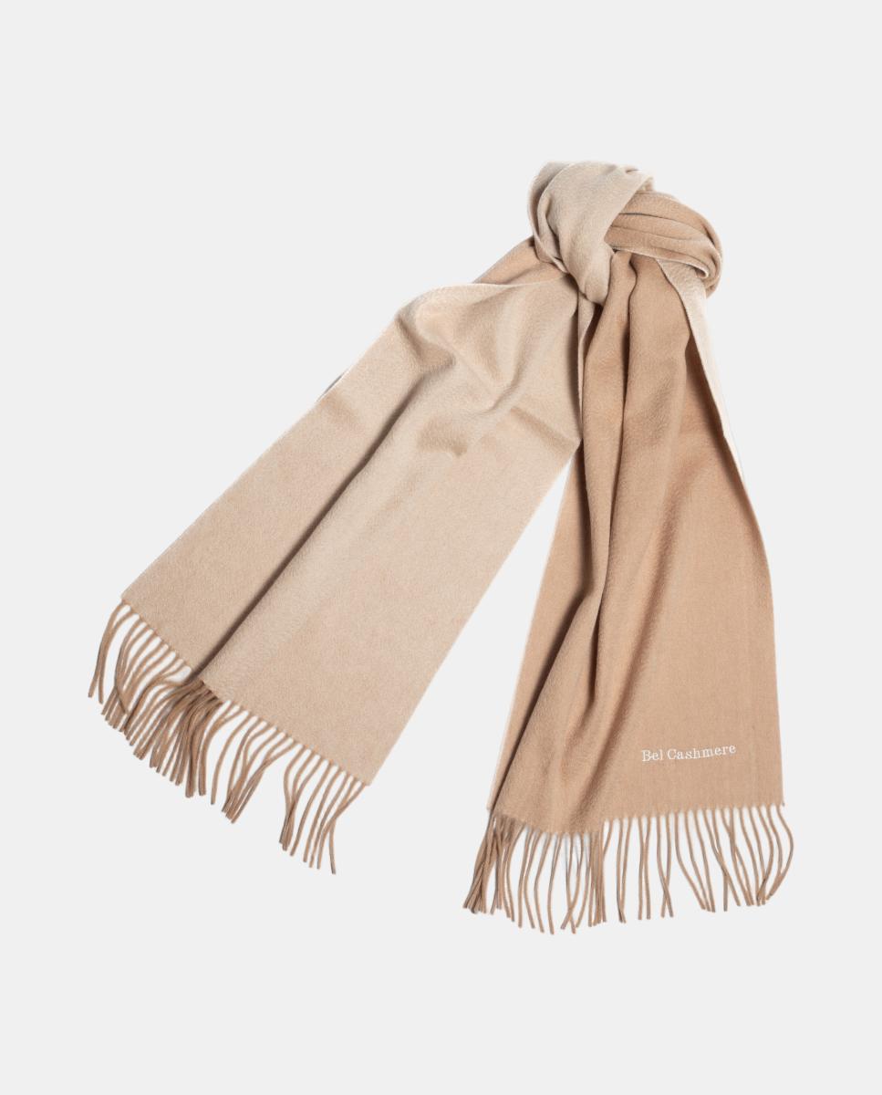 Imagen 0 de Estola de cashmere con flecos Marrón claro