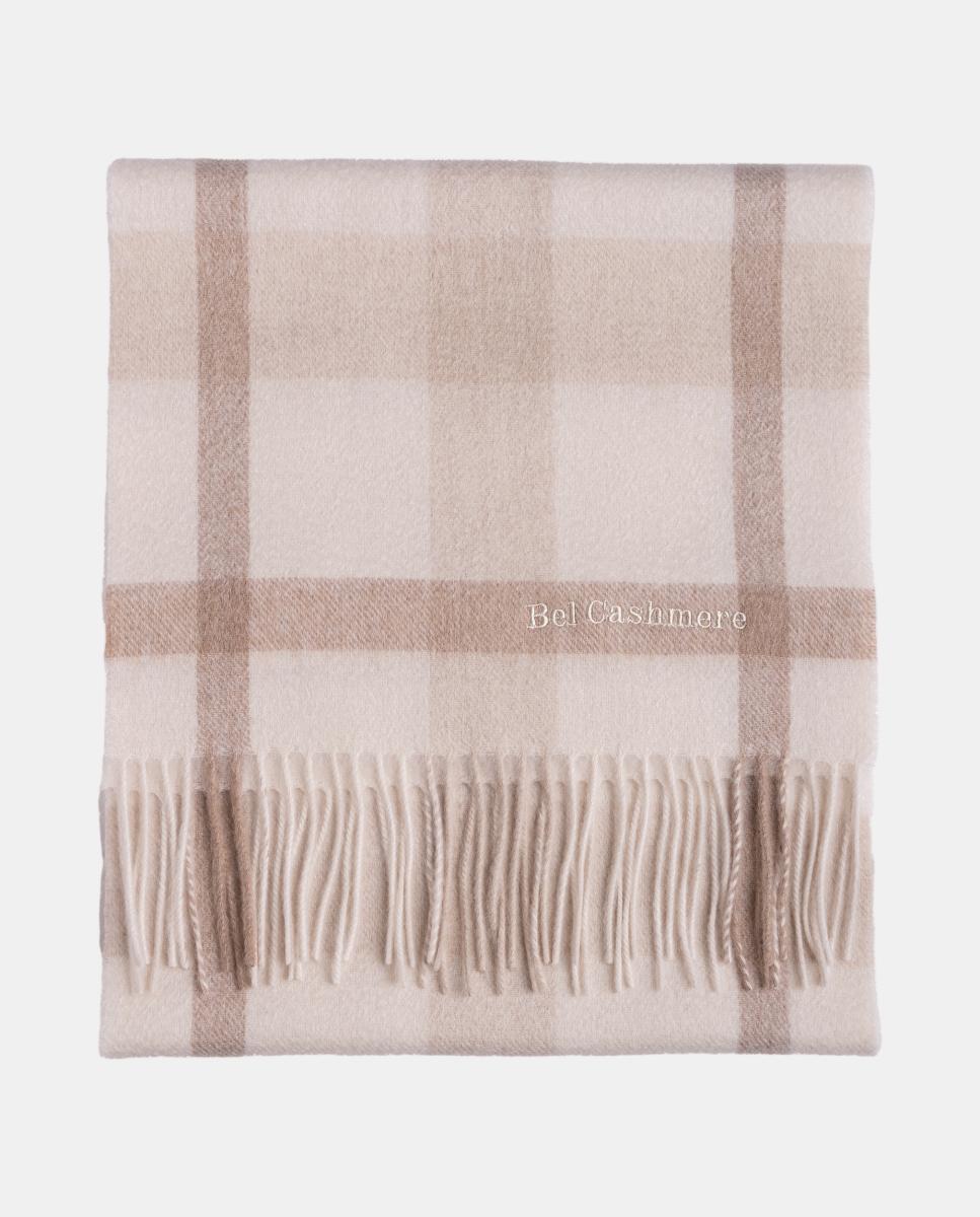 Imagen 0 de Estola de cashmere con flecos Beige