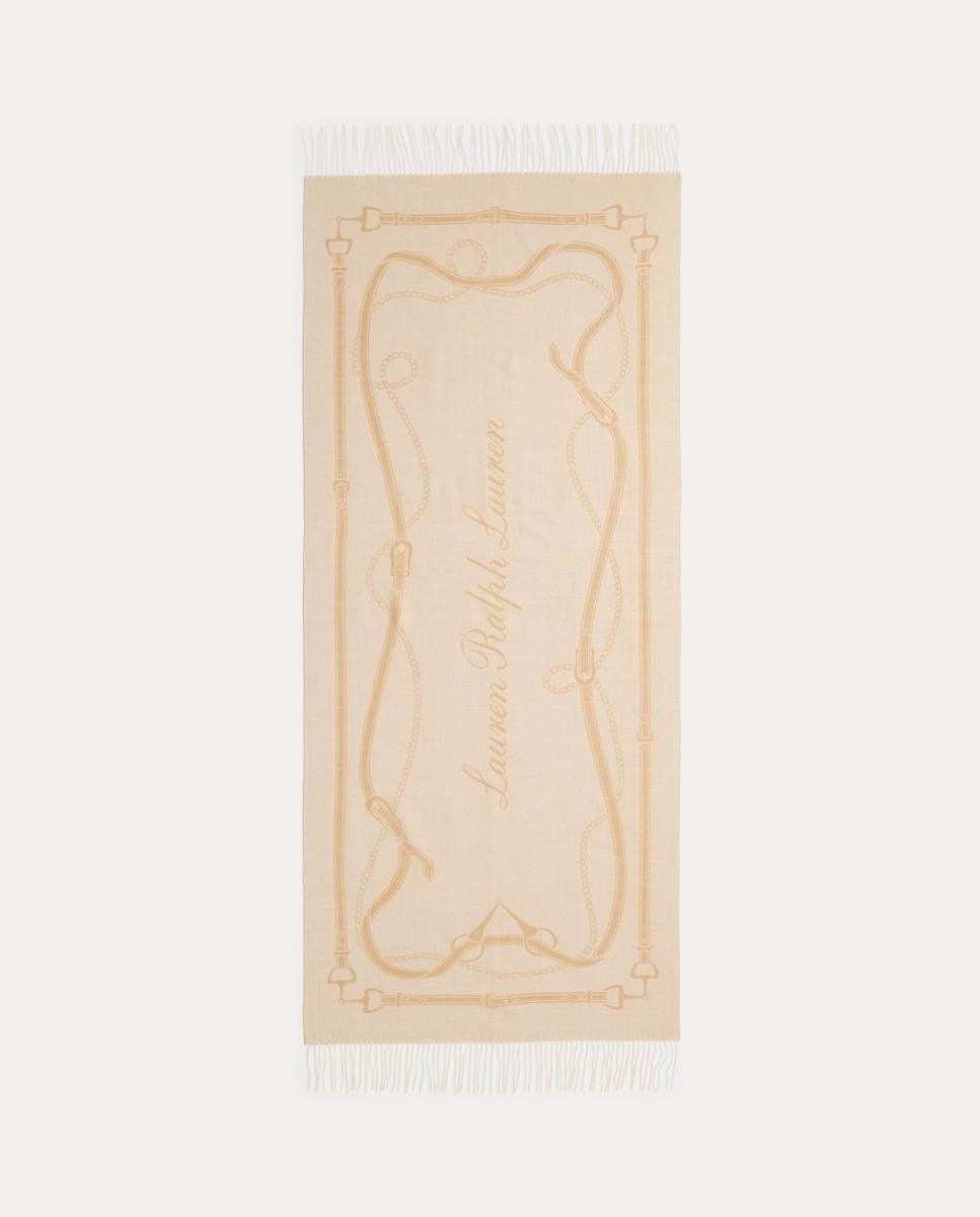 Pañuelo de mujer con estampado y logo - Lauren Ralph Lauren - Crema Crema-1