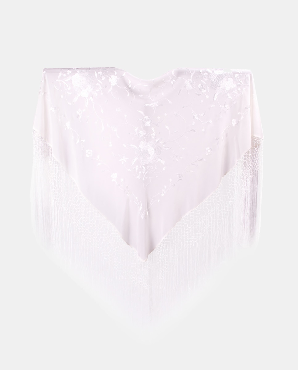 Imagem 0 de Xaile de Seda e Franjas à Mão