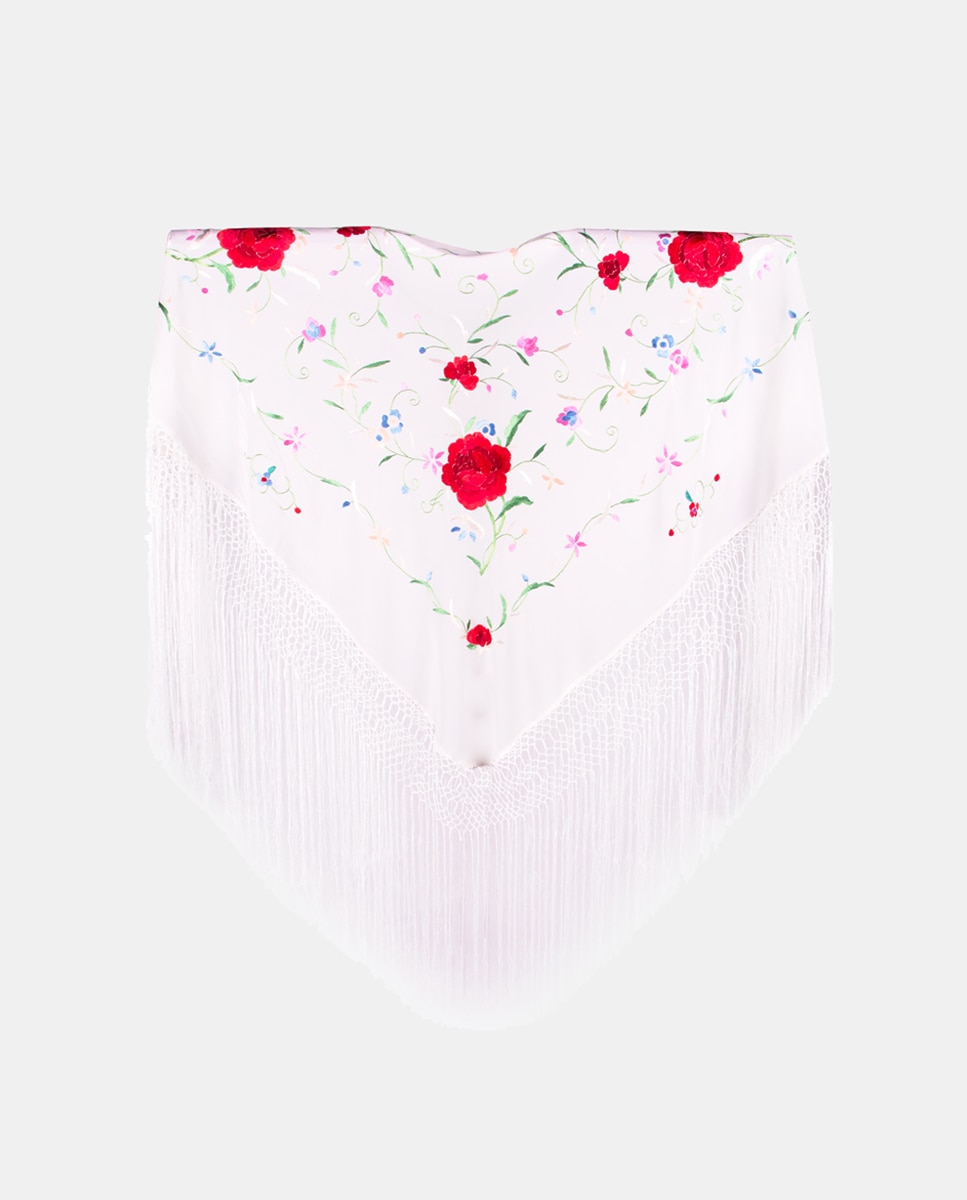 Imagem 0 de Xaile de Seda e Franjas à Mão