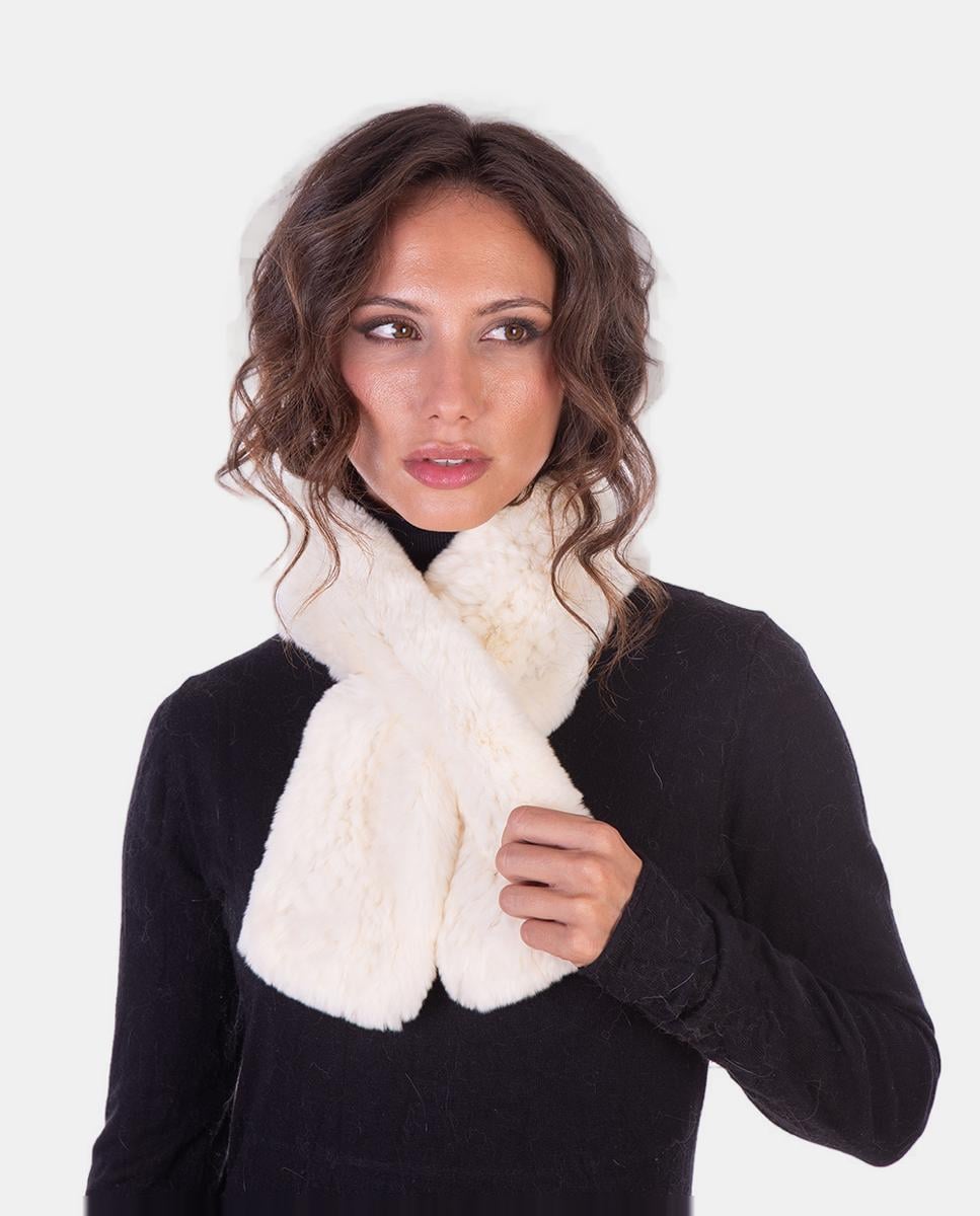 Cachecol de Pelo Rex Creme-3