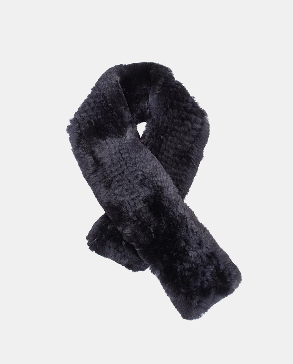 Cachecol de Pelo Rex Preto-1
