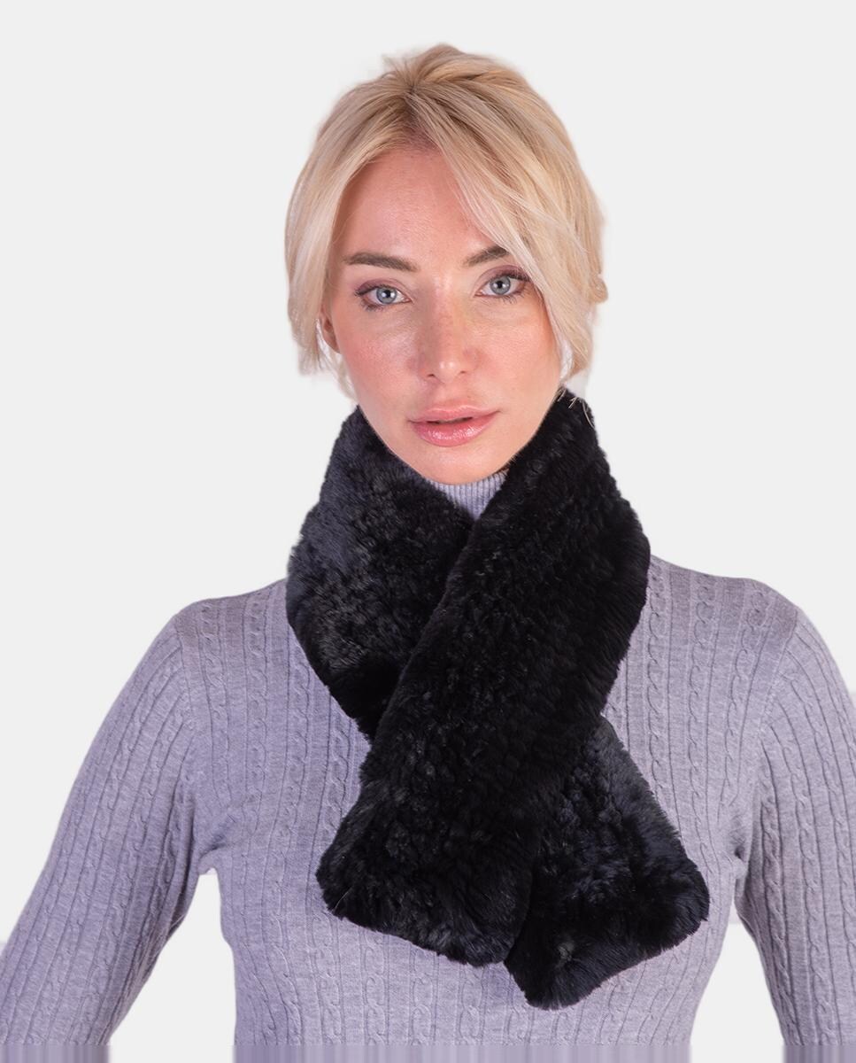 Cachecol de Pelo Rex Preto-2