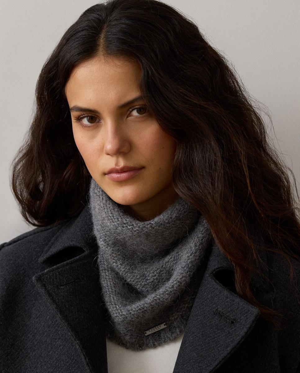 Cuello de mujer de punto con logo - Lauren Ralph Lauren - Gris Gris-3