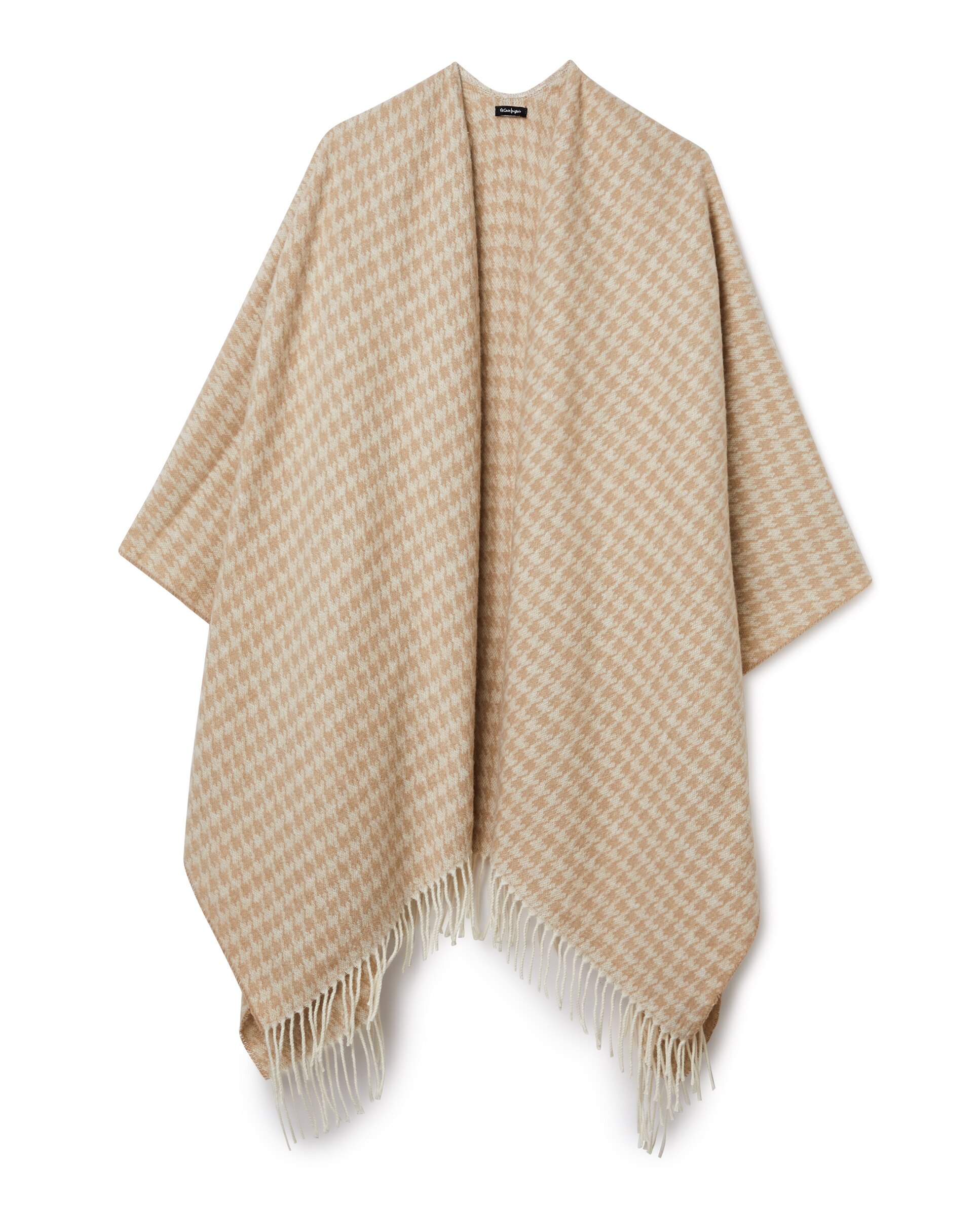 Capa de tecido pied-de-poule cinzenta Camel-4