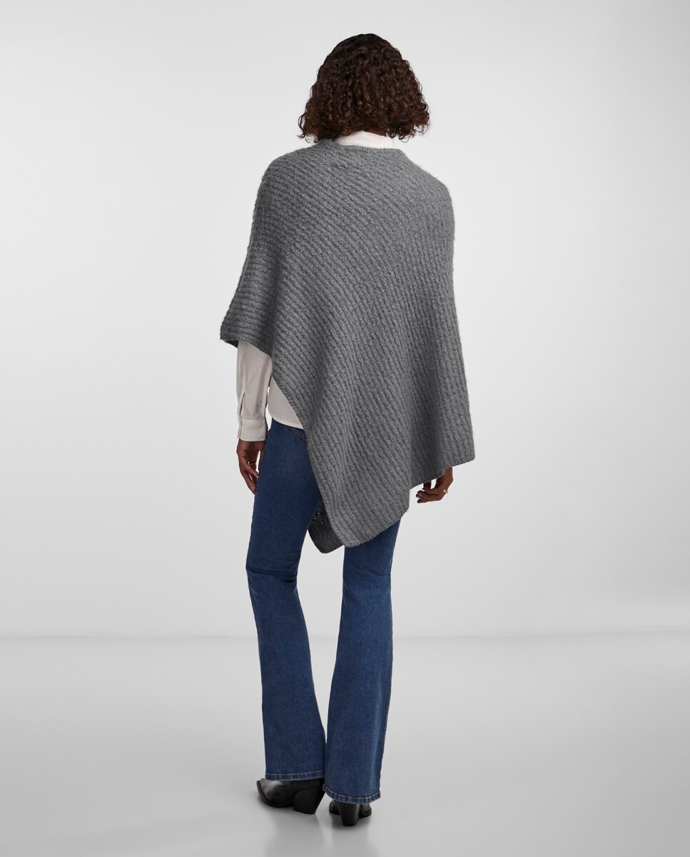 Poncho Liso com Estrutura - Cinzento-escuro Cinzento-escuro-3