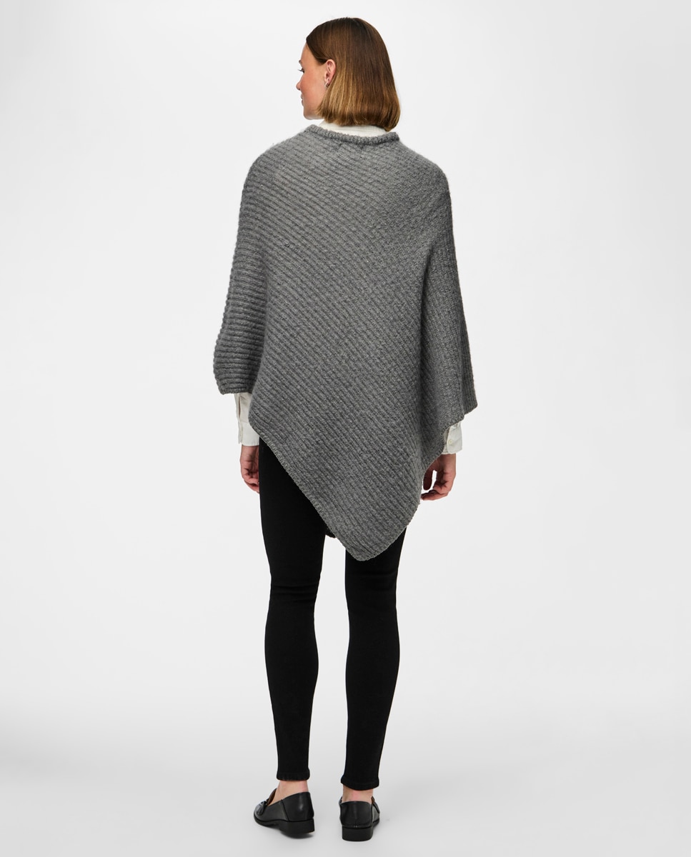 Poncho Liso com Estrutura - Cinzento-escuro Cinzento-escuro-7
