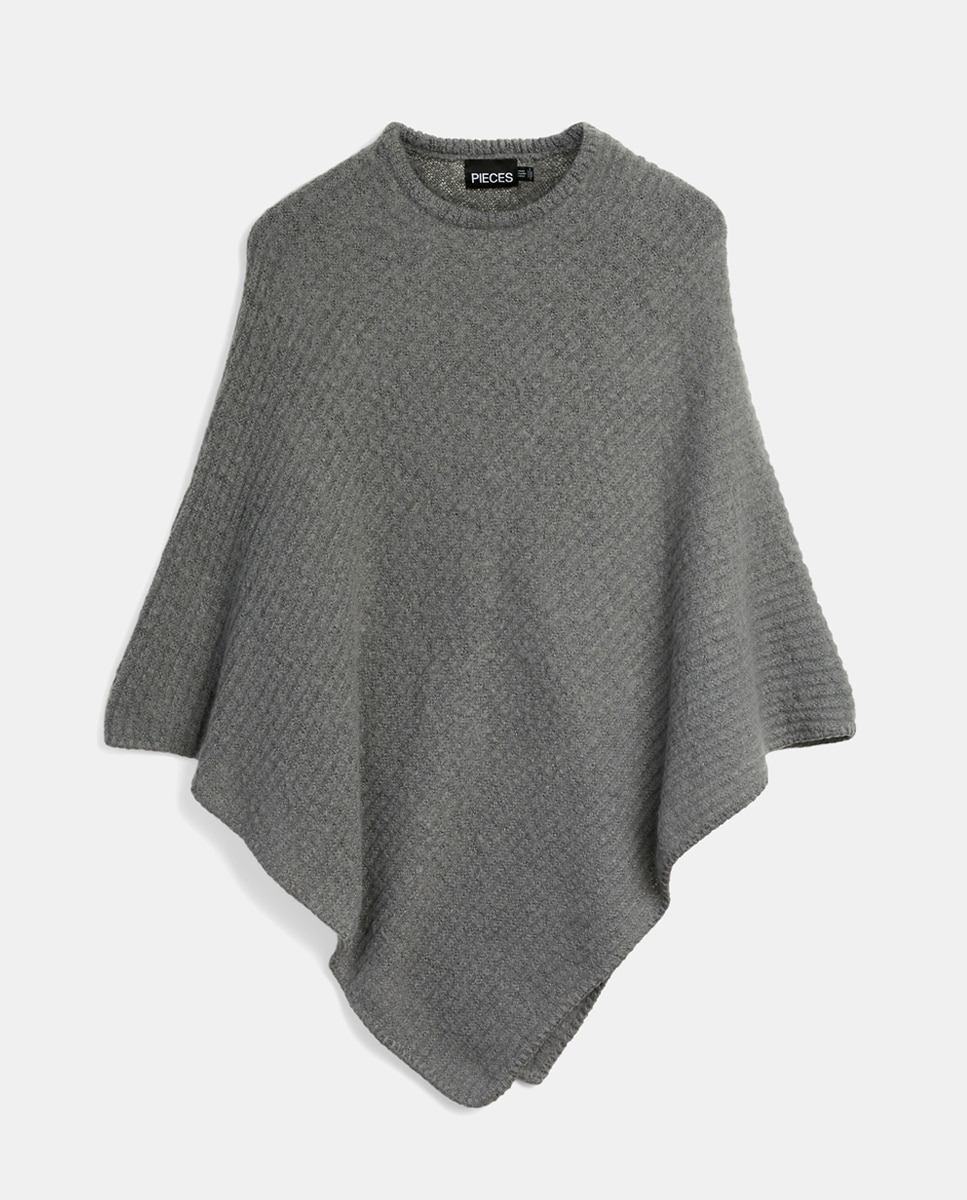 Poncho Liso com Estrutura - Cinzento-escuro Cinzento-escuro-8