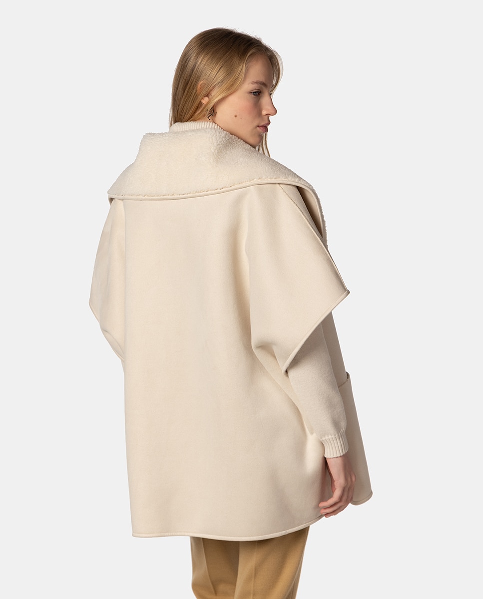 Capa de Dupla Face com Interior de Pelo de Borrego Cru-2