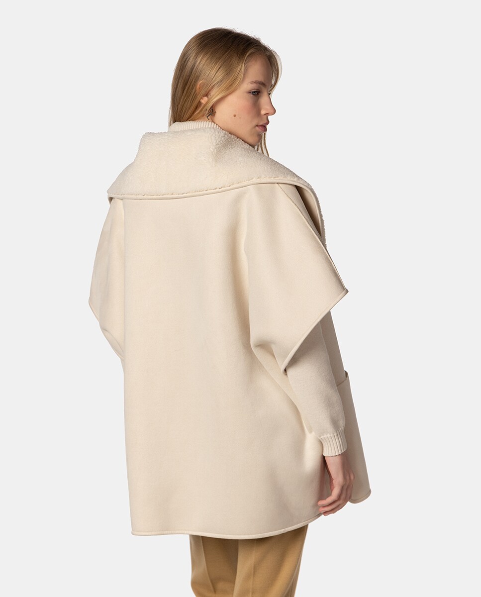 Capa de Dupla Face com Interior de Pelo de Borrego Cru-2