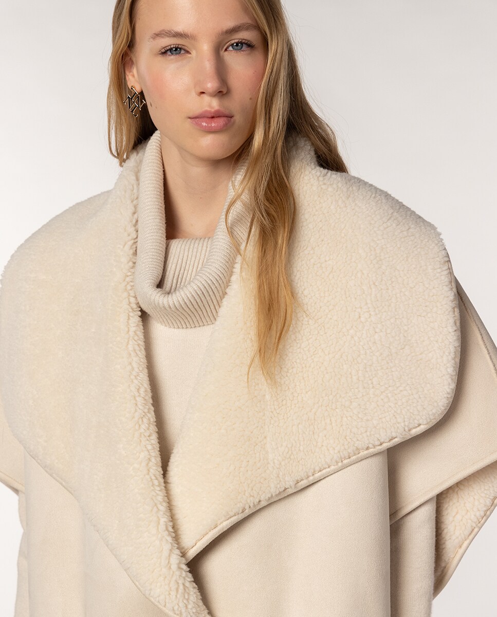 Capa de Dupla Face com Interior de Pelo de Borrego Cru-4