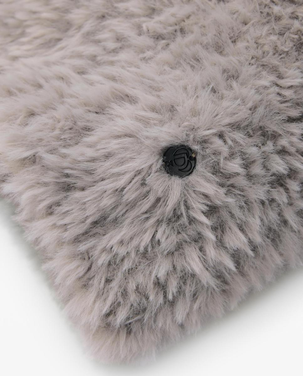 Pack de Gorro com Pelo Cinzento-escuro-2