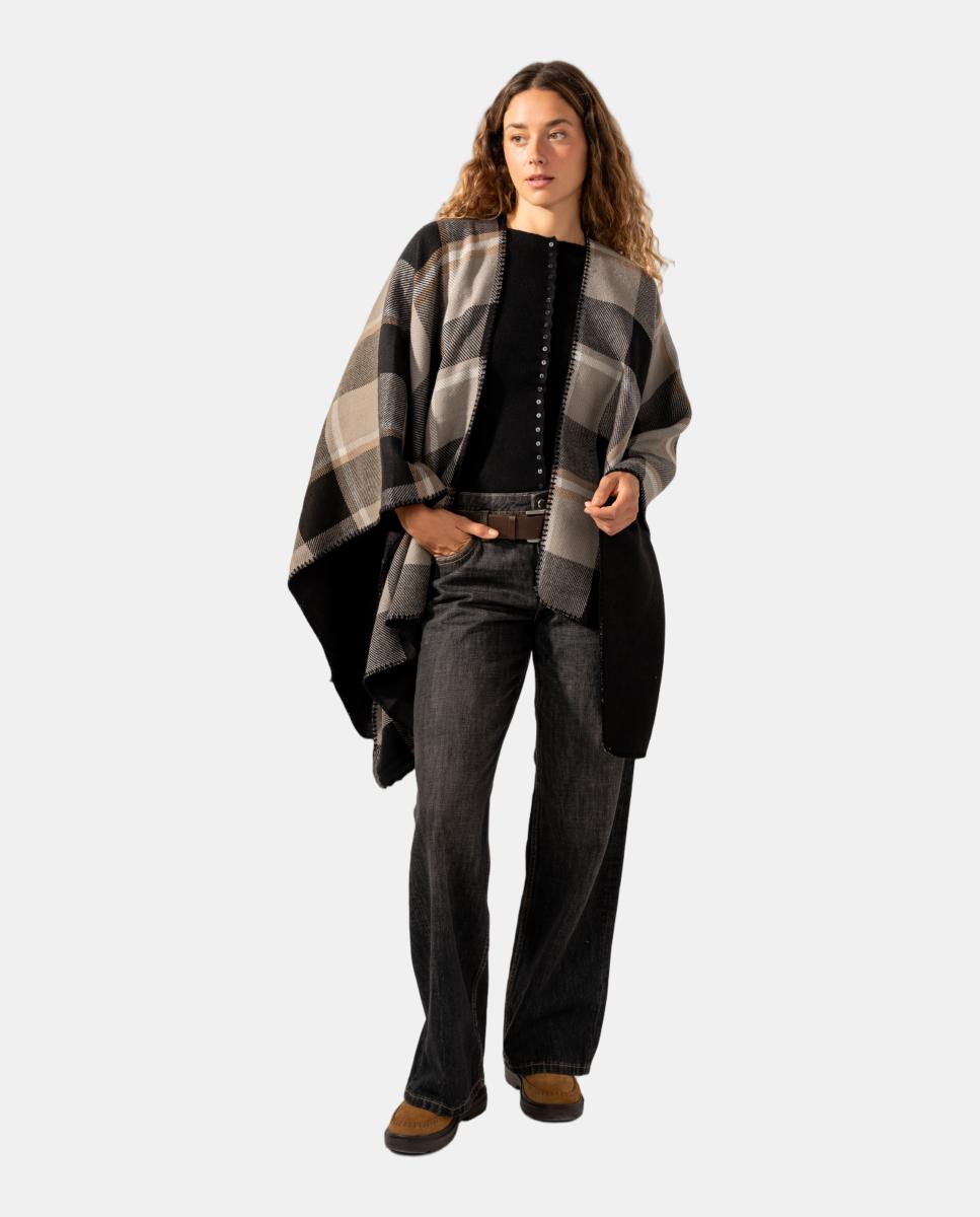Poncho Reversível Preto-4