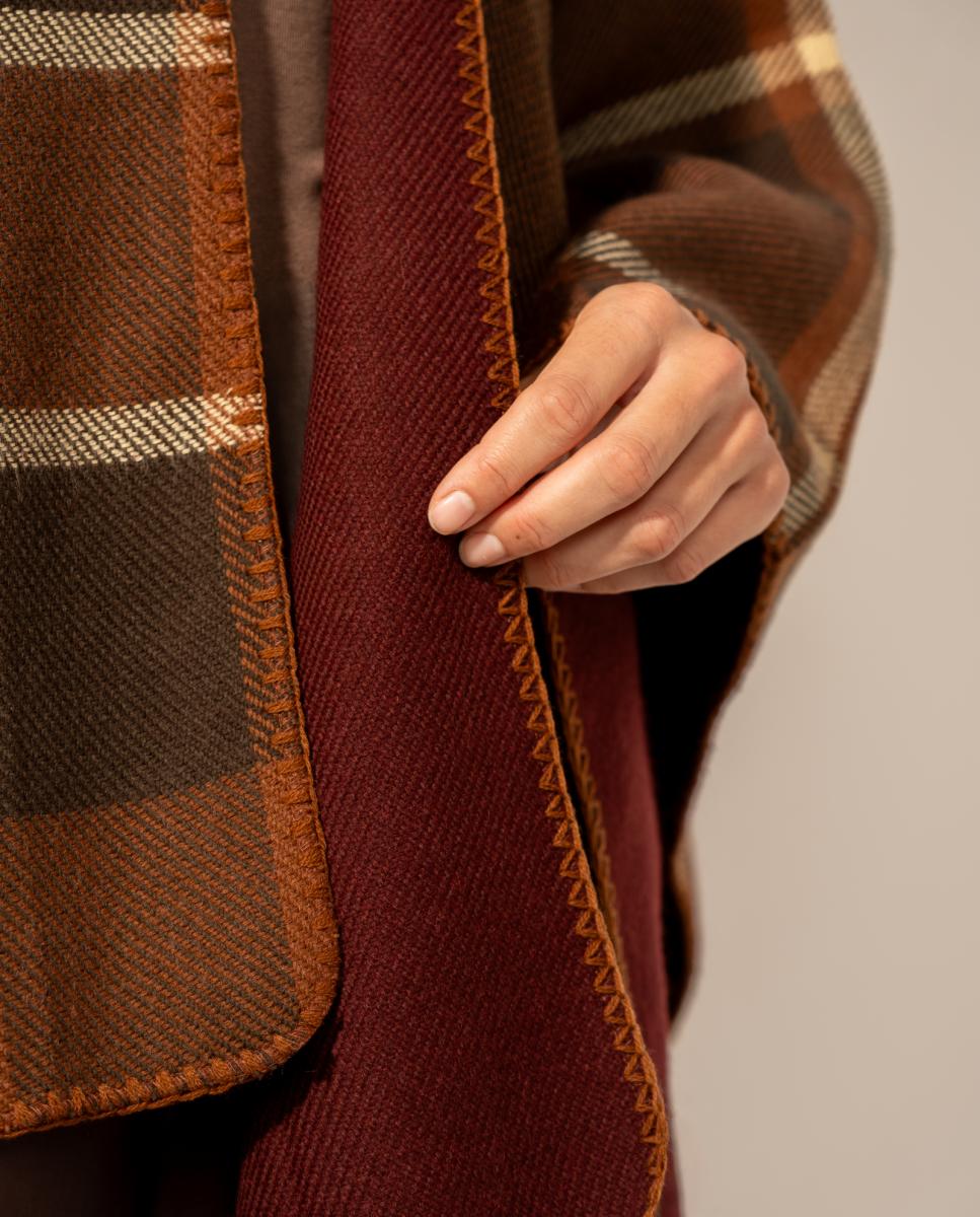 Poncho Reversível Vermelho-3