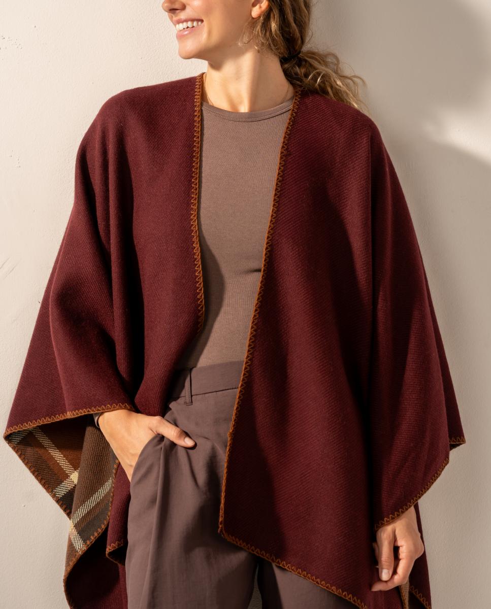 Poncho Reversível Vermelho-5
