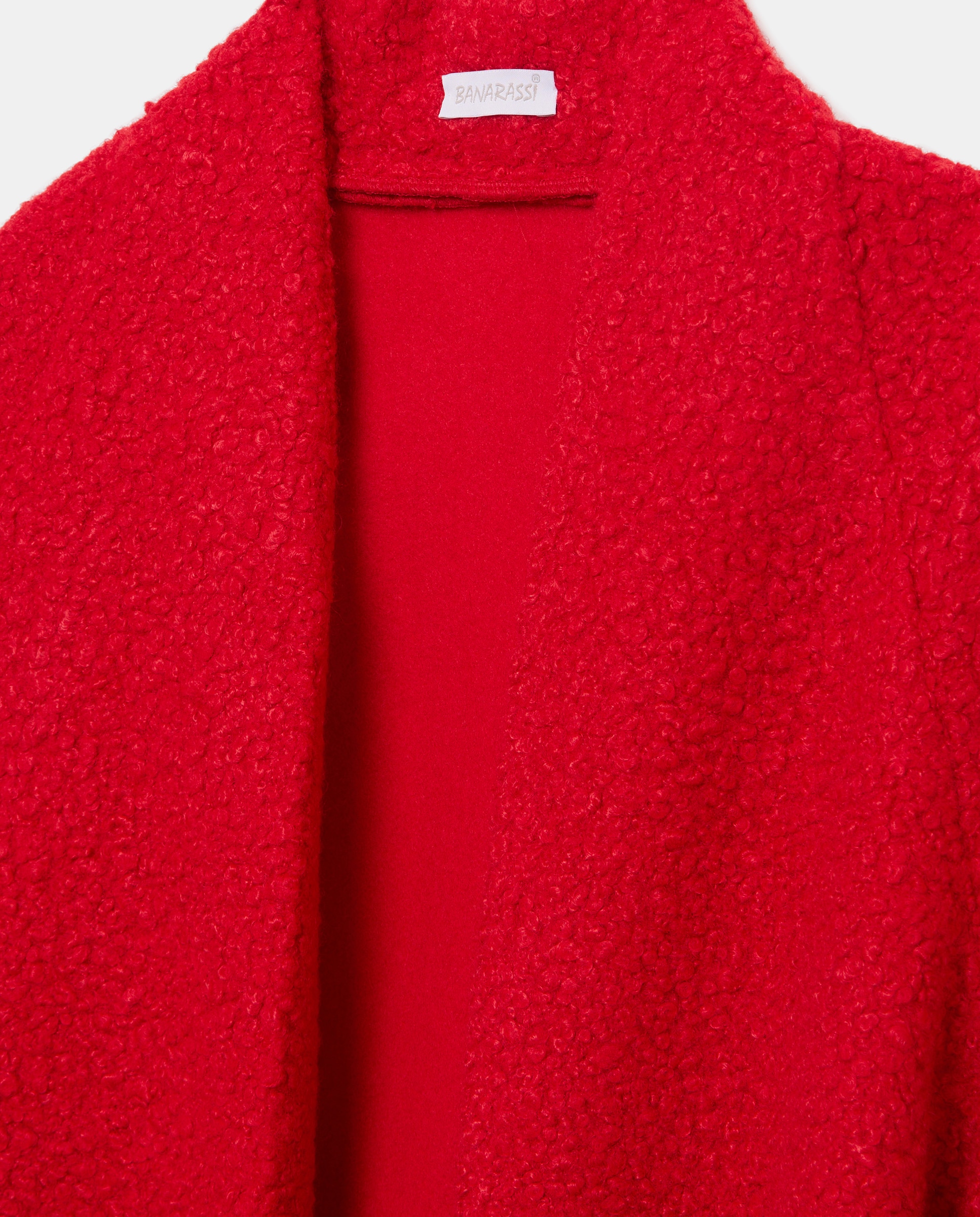 Capa lisa boucle manga rangla - Banarassi - Rojo Rojo-2