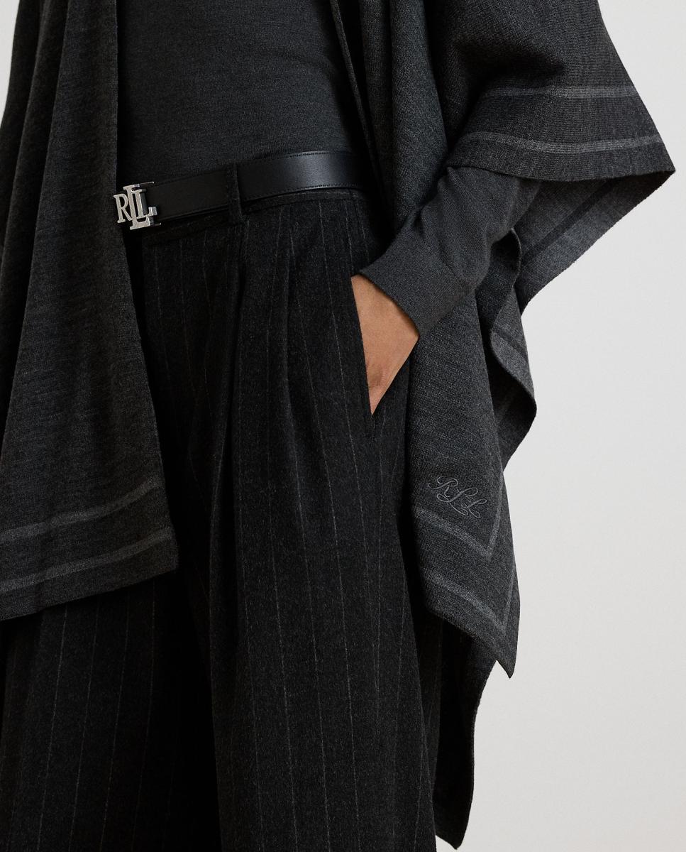 Poncho reversible bitonal de mujer - Lauren Ralph Lauren - Gris oscuro Gris oscuro-4