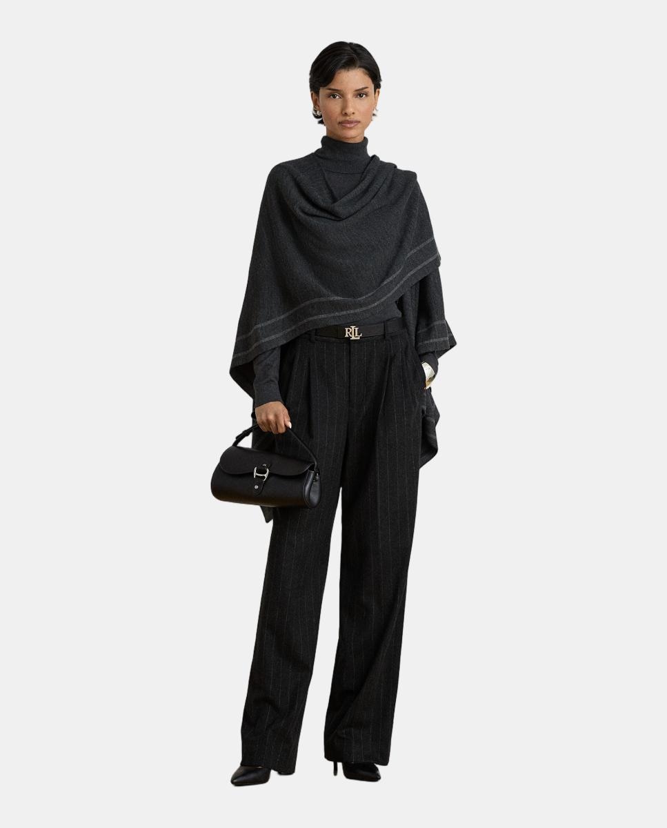 Poncho reversible bitonal de mujer - Lauren Ralph Lauren - Gris oscuro Gris oscuro-5