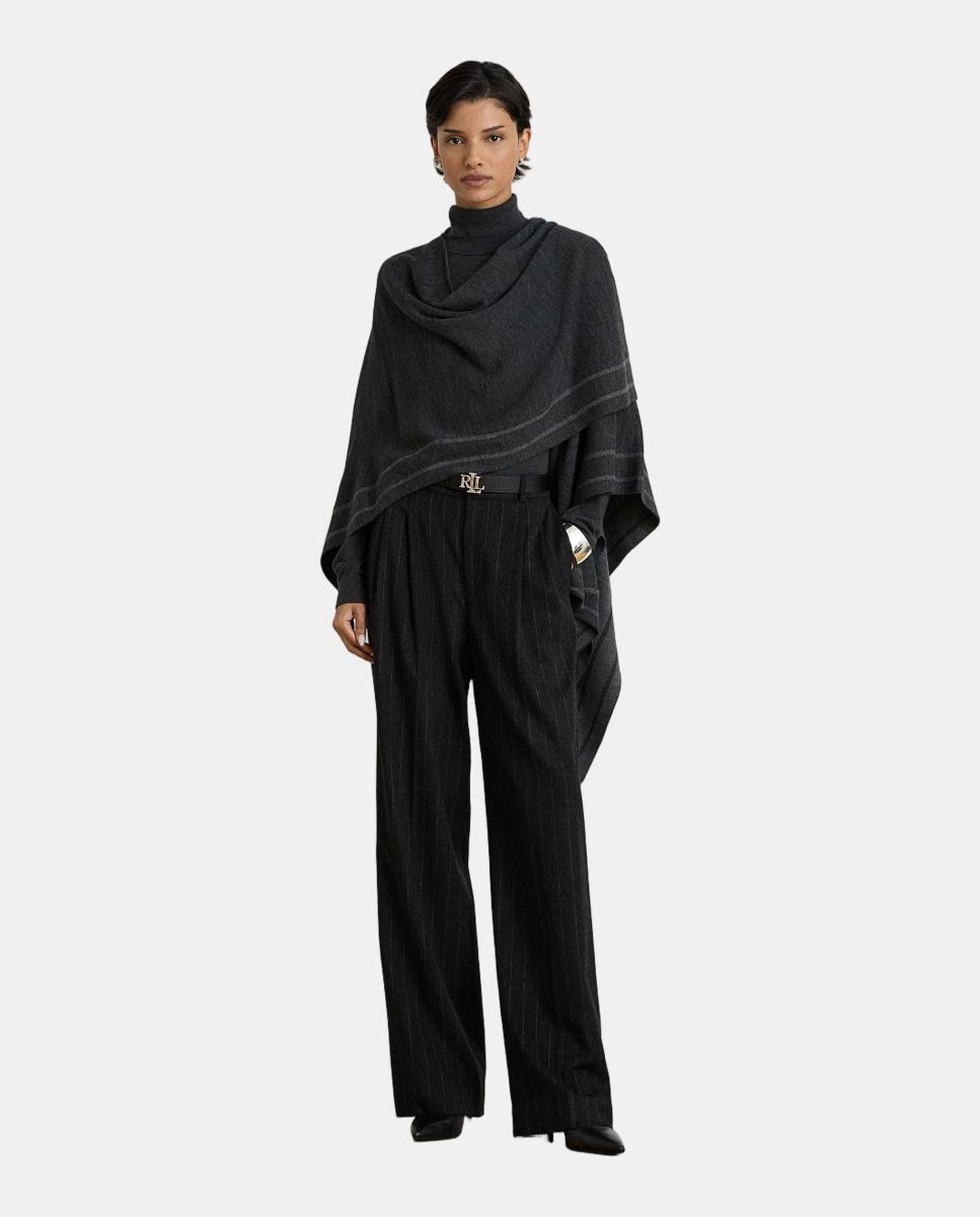 Poncho reversible bitonal de mujer - Lauren Ralph Lauren - Gris oscuro Gris oscuro-7