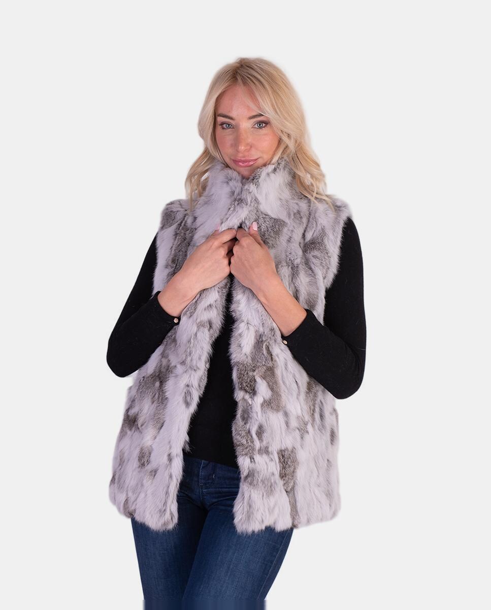 Chaleco Pelo Conejo Mujer Chaleco De Conejo Precio Chaleco De Pelo