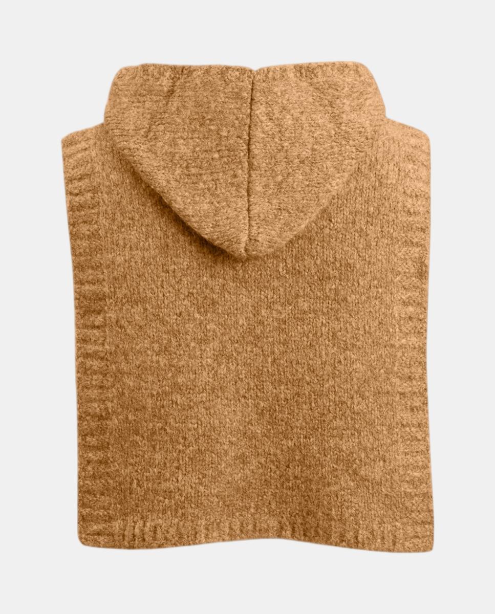Imagen 2 de Chaleco pecherin con capucha de punto - Navarro - Camel Camel
